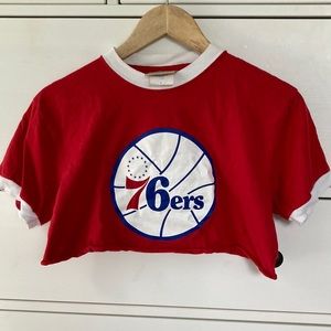 Cropped sixers ringer